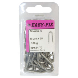 Scoabe U, din otel, M 2.5 x 25 mm, 100 g