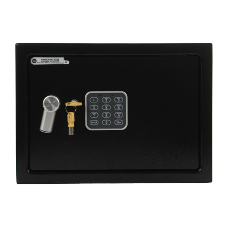 Seif Yale Mediu YEC/250/DB2, cu alarma, inchidere electronica + cu cheie, otel, negru, 350 x 250 x 250 mm