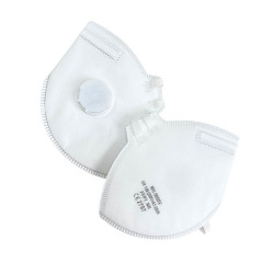 Semimasca pentru protectie respiratorie FFP1, cu supapa 913V, polipropilena, alba, 2 buc / set