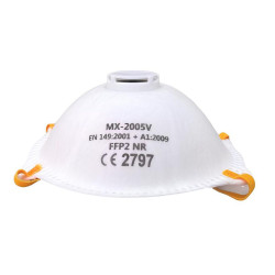 Semimasca pentru protectie respiratorie FFP2, cu supapa FS20V, polipropilena, alba, 2 buc / set