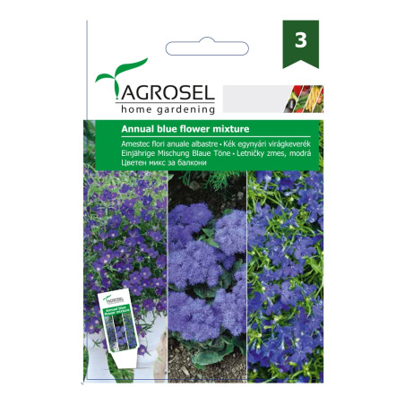 Seminte flori Agrosel, mix anuale albastre