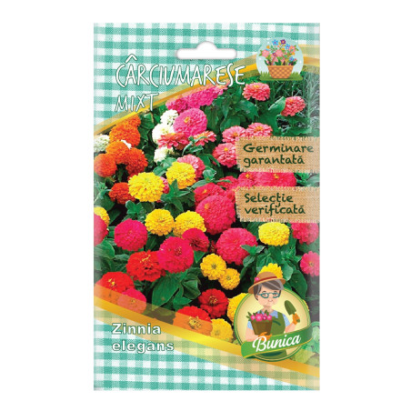 Seminte flori Micul Gradinar, carciumarese, Zinnia elegans