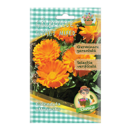 Seminte flori Micul gradinar, galbenele, Calendula officinalis