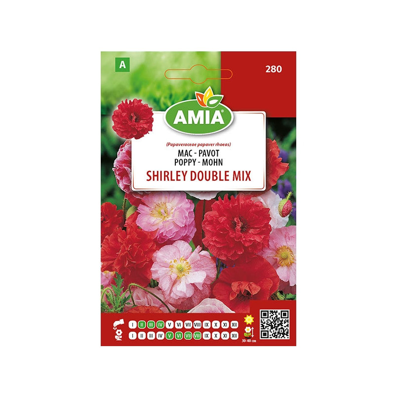 Seminte legume Amia A, mac Pavot Shirley double mix