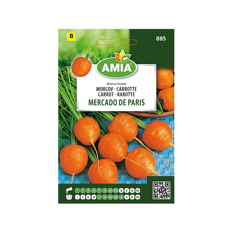 Seminte legume Amia B,  morcov rotund Mercado de Paris