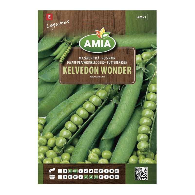 Seminte legume Amia, mazare Kelvedon Wonder