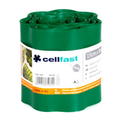 Separator gazon Cell Fast, plastic, verde inchis, 15 cm x 9 m