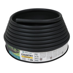 Separator gazon Country, plastic, negru, 10 cm x 10 m