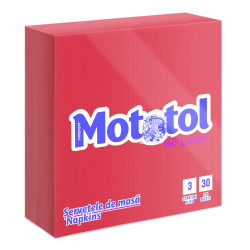 Servetele de masa Mototol Deluxe, rosu, 3 straturi, 33 x 33 cm, 30 buc / pachet