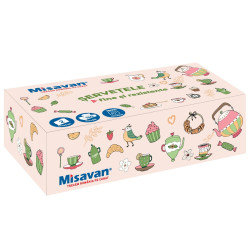 Servetele faciale Misavan, alb, 2 straturi, 150 buc / cutie