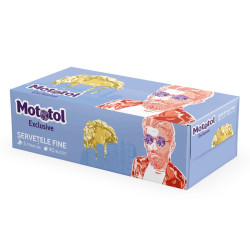 Servetele faciale Mototol, alb, 3 straturi, diverse modele, 21 x 20.5 cm, 90 buc / cutie