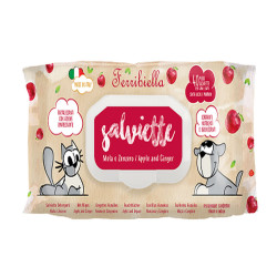 Servetele umede, antibacteriene, pentru caini / pisici, Ferribiella, cu mar si ghimbir, 40 buc