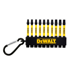 Set 10 biti pentru insurubare de impact, DeWalt DT7275-QZ, profil Torx, 57 mm