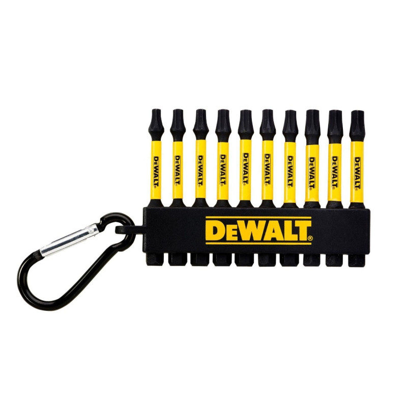 Set 10 biti pentru insurubare de impact, DeWalt DT7275-QZ, profil Torx, 57 mm Set 10 biti pentru insurubare de impact, DeWalt DT7275-QZ, profil Torx, 57 mm