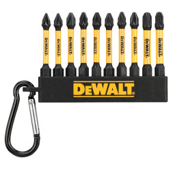 Set 10 biti pentru insurubare de impact, DeWalt DT7276-QZ,  profil Pozidriv, 57 mm
