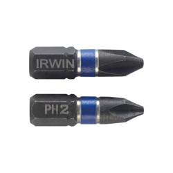 Set 2 biti de impact pentru insurubare, Irwin 1923289, profil Phillips, PH 2, 25 mm