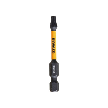 Set 2 biti pentru insurubare de impact, DeWalt Flextorq DDT70533T-QZ, profil Torx, T20, 57 mm