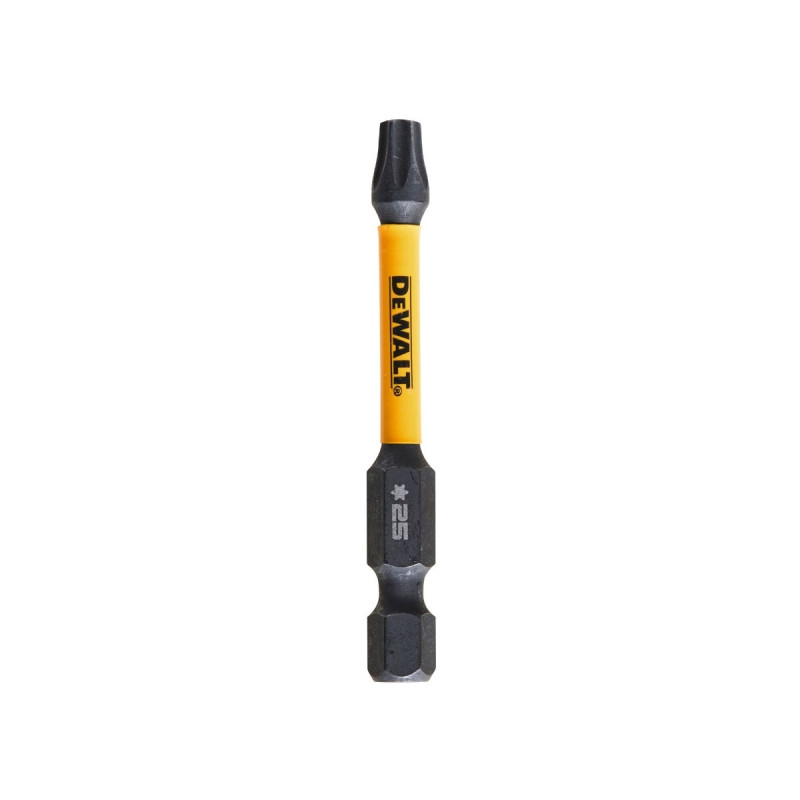 Set 2 biti pentru insurubare de impact, DeWalt Flextorq DDT70534T-QZ, profil Torx, T25, 57 mm