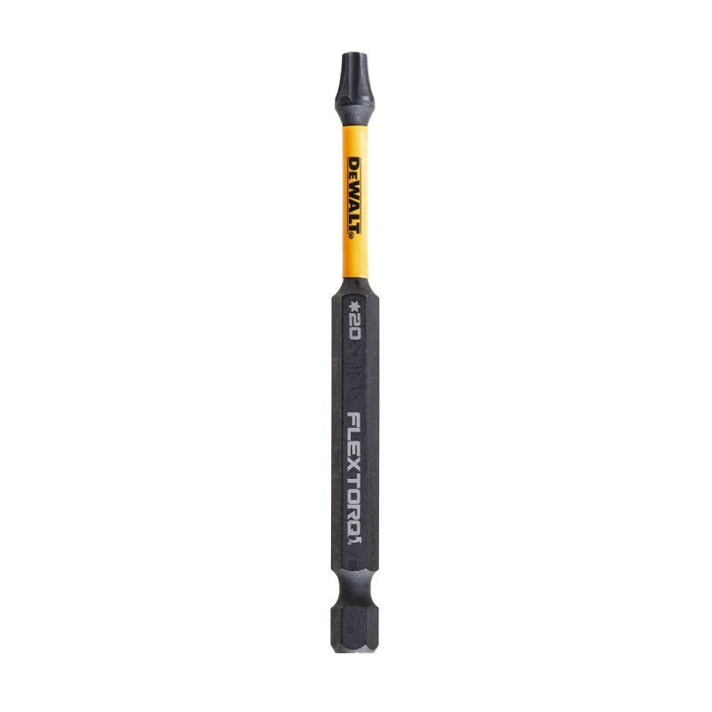 Set 2 biti pentru insurubare de impact, DeWalt Flextorq DT70568T-QZ, profil Torx, T 20, 89 mm