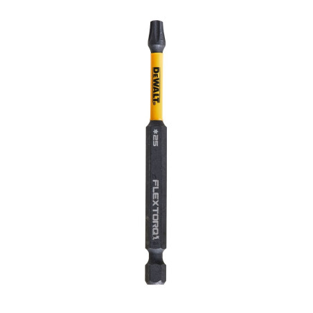 Set 2 biti pentru insurubare de impact, DeWalt Flextorq DT70569T-QZ, profil Torx, T 25, 89 mm