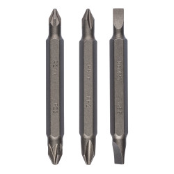 Set 3 biti dubli pentru insurubare, Bosch, profil Phillips / Pozidriv / drept, 60 mm