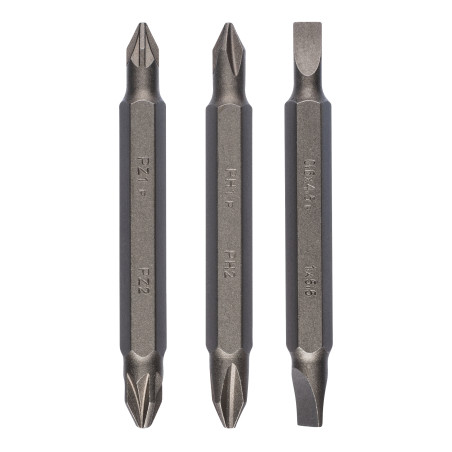 Set 3 biti dubli pentru insurubare, Bosch, profil Phillips / Pozidriv / drept, 60 mm