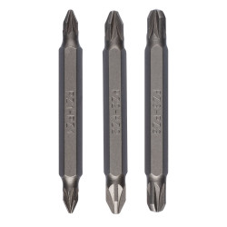 Set 3 biti dubli pentru insurubare, Bosch, profil Pozidriv, 60 mm