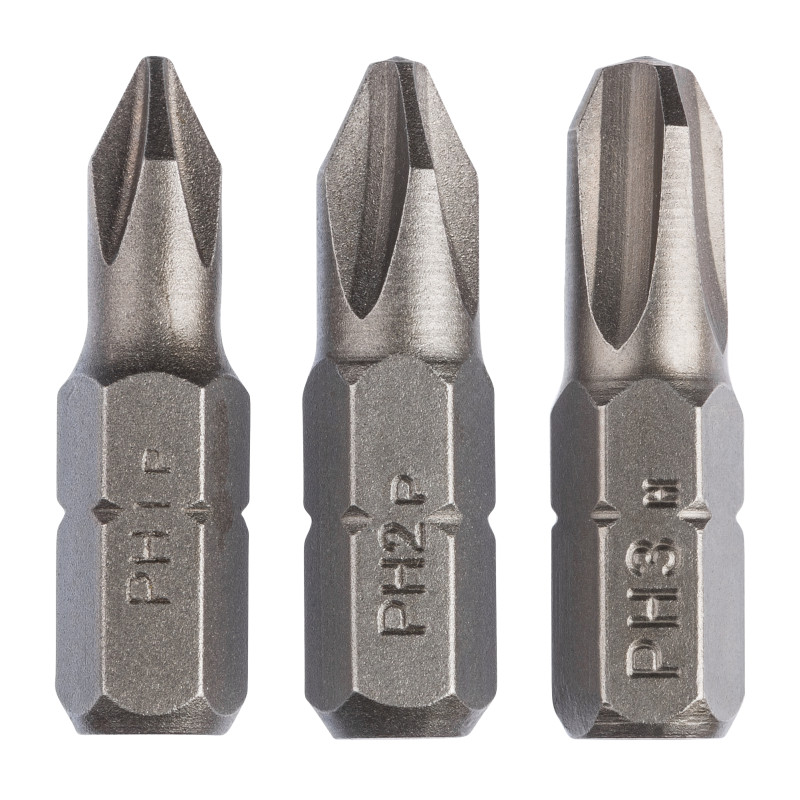 Set 3 biti pentru insurubare, Bosch, profil Phillips, PH 1 - 2 - 3, 25 mm Set 3 biti pentru insurubare, Bosch, profil Phillips, PH 1 - 2 - 3, 25 mm