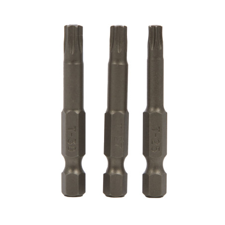 Set 3 biti pentru insurubare, Wolfcraft 1262000, profil Torx cu gaura, 50 mm