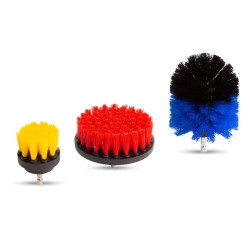 Set 3 perii curatare interior/exterior auto pentru bormasina Moje