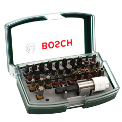 Set 31 biti pentru insurubare, Bosch, cu suport universal, 25 mm, 32 piese