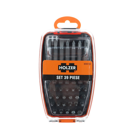 Set 38 biti pentru insurubare, Holzer 8060139 , cu adaptor magnetic, 32 piese