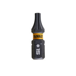 Set 5 biti pentru insurubare de impact, DeWalt Flextorq DT7380T-QZ, profil Torx, T15, 25 mm