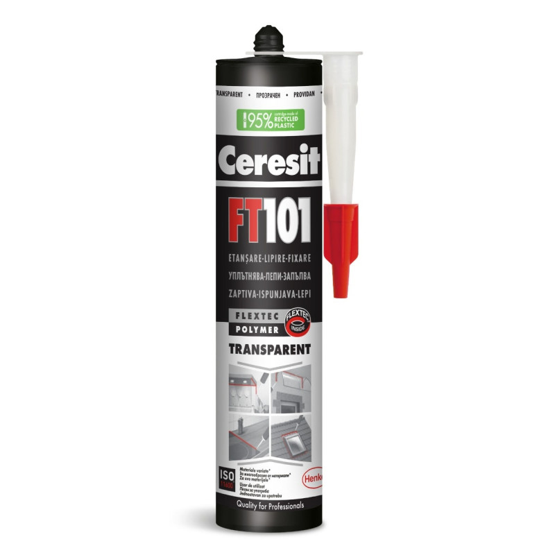 Adeziv etansant Ceresit FT 101, transparent, 280 ml