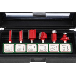 Set 6 freze lemn, Tivoly, cu coada, 8 mm