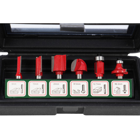 Set 6 freze lemn, Tivoly, cu coada, 8 mm