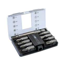 Set 8 biti pentru insurubare, Lumytools LT66098, cu prelungitor magnetic, 10 piese