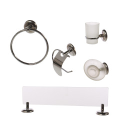 Set accesorii baie, Bay 727321, cromat, 5 piese