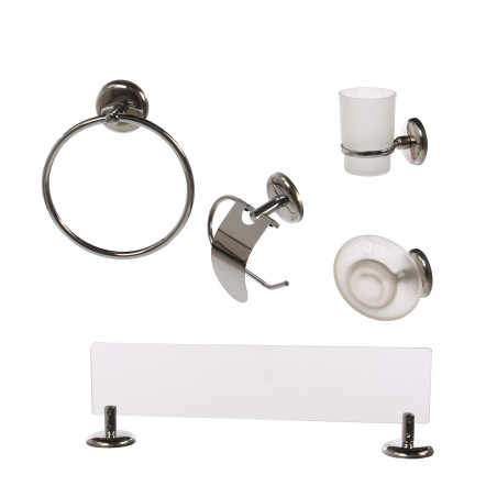 Set accesorii baie, Bay 727321, cromat, 5 piese