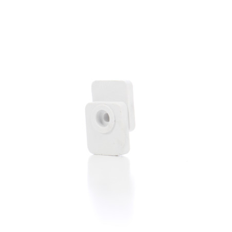 Set cleme, pentru fixare oglinzi, din plastic alb, set 8 bucati
