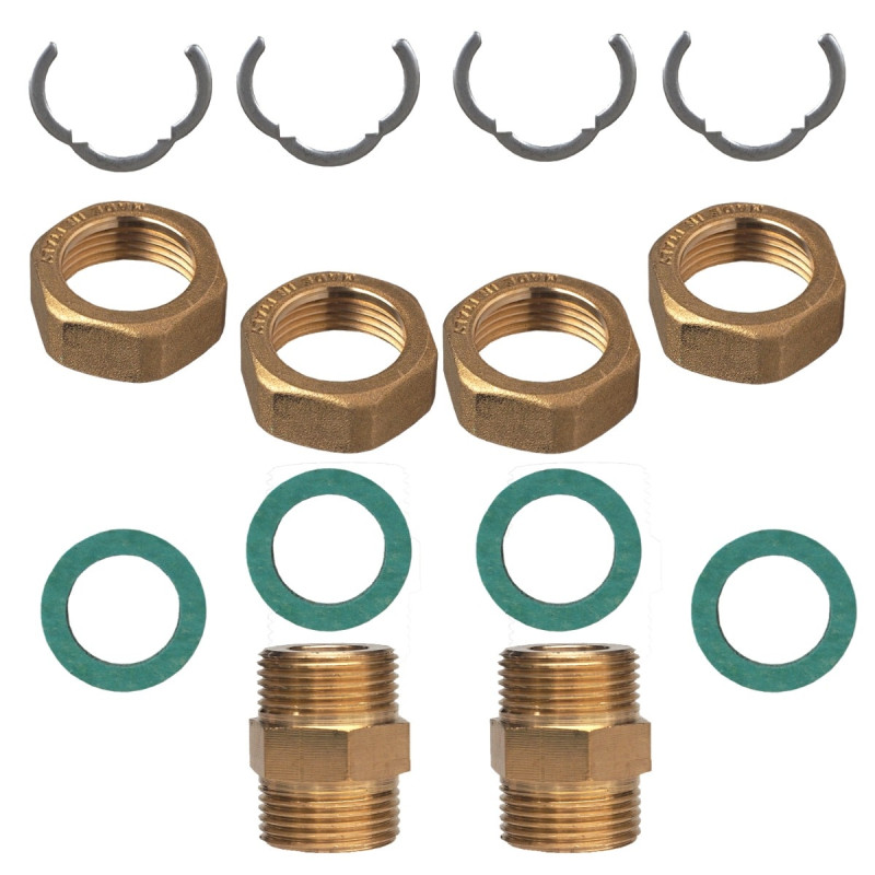 Set conectare pentru tub otel ondulat Tiemme, DN 16 mm, 3/4"