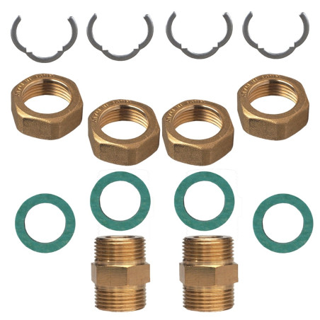 Set conectare pentru tub otel ondulat Tiemme, DN 16 mm, 3/4"