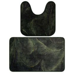 Set covorase baie Davo Pro, antiderapant, model frunze, set 2 bucati
