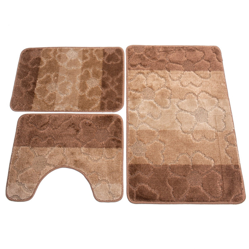 Set covorase baie, maro, set 3 bucati