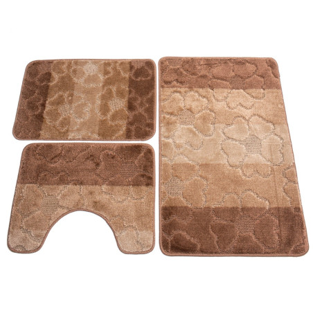 Set covorase baie, maro, set 3 bucati