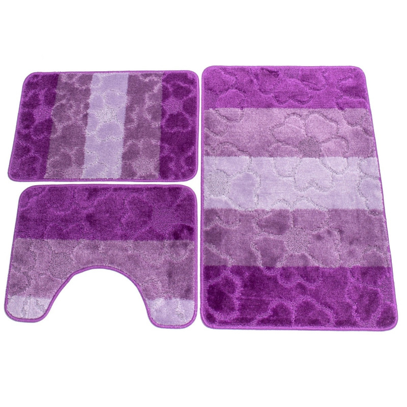 Set covorase baie, mov, set 3 bucati Set covorase baie, mov, set 3 bucati