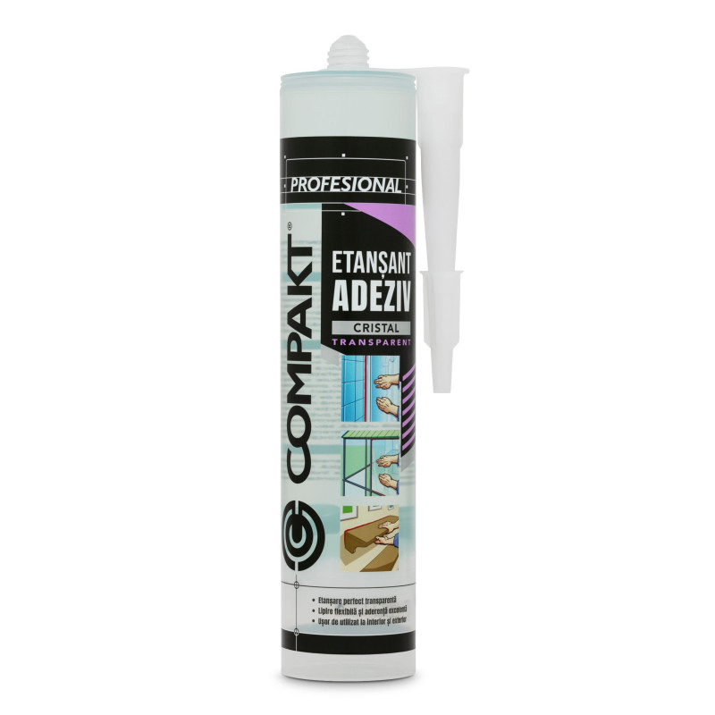 Adeziv etansant Compakt Cristal, transparent, 280 ml