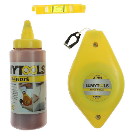 Set Lumytools LT17505 cu fir trasare, 30 m + creta