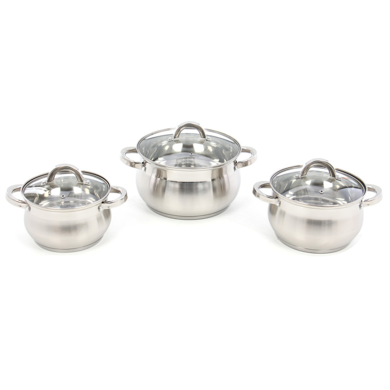 Set oale inox, cu capac, PX 006, 6 piese
