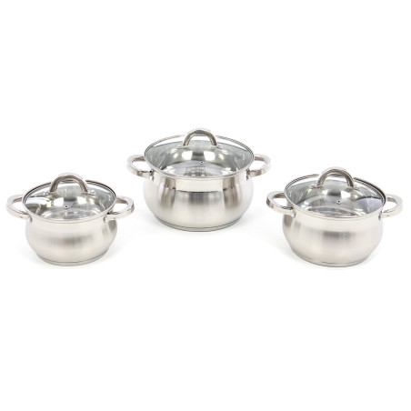 Set oale inox, cu capac, PX 006, 6 piese